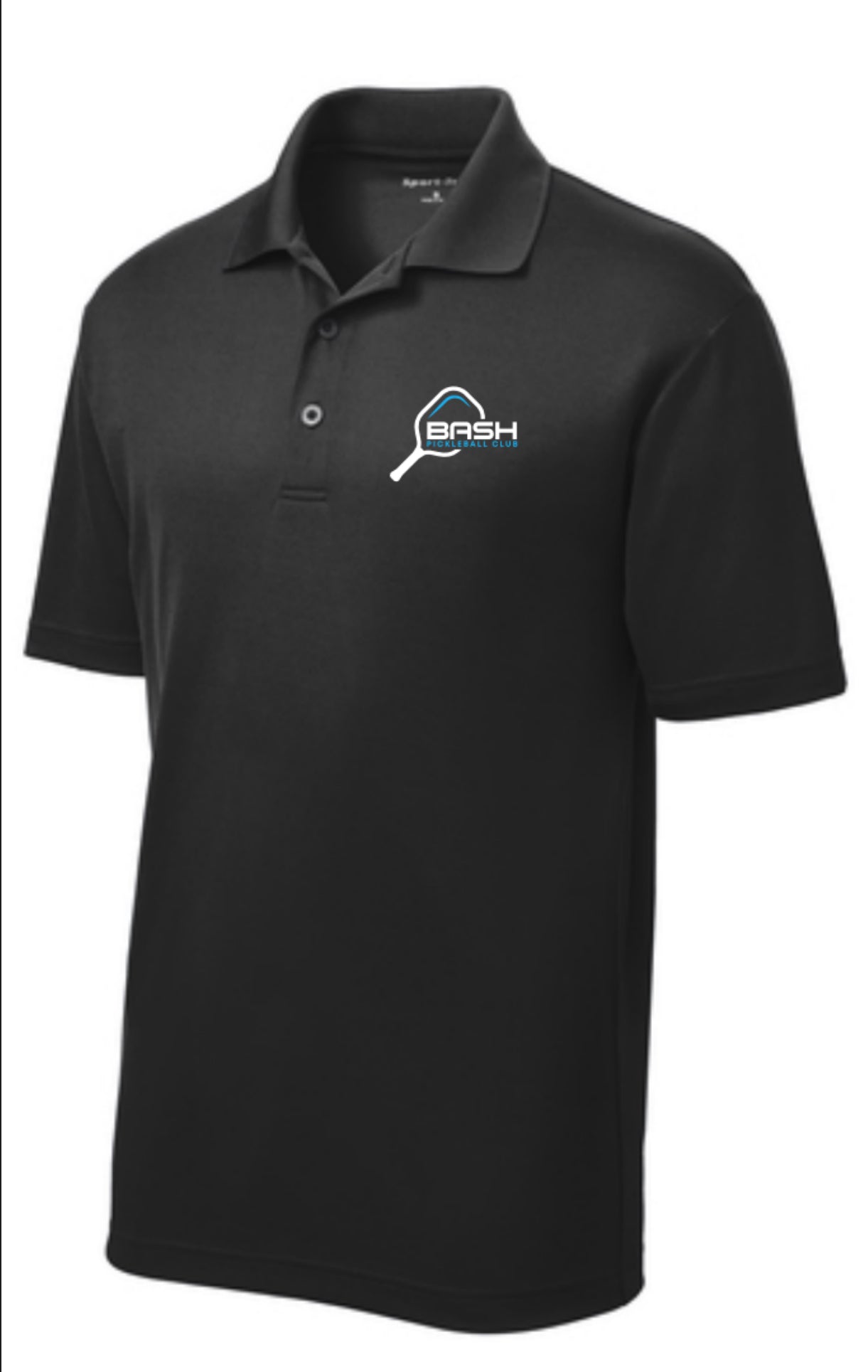 Men's Black Sports Polo